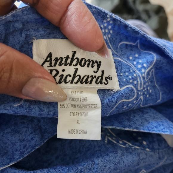 Anthony Richards Blue and White Floral Pajama Dress - Picture 3 of 6